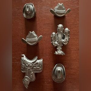 Set of 6 Western Button Covers